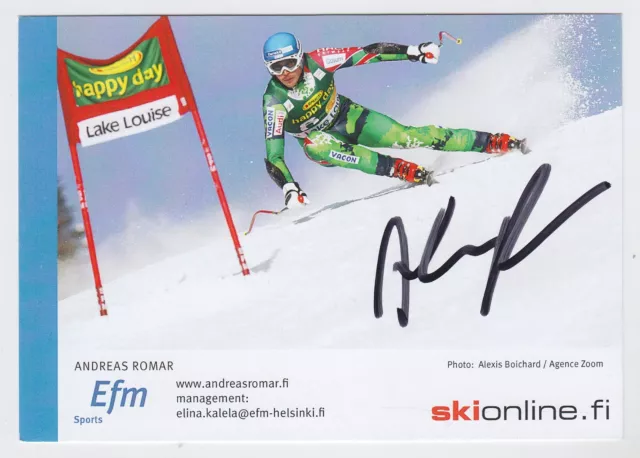 Andreas Romar Autogrammkarte Original Signiert finnischer Skirennläufer (10)