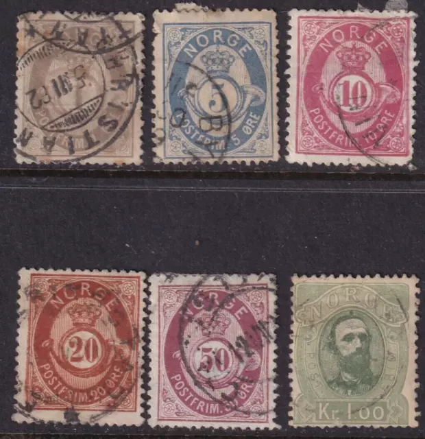 Norway 1877-78 SC#22/32  USED 2 scans