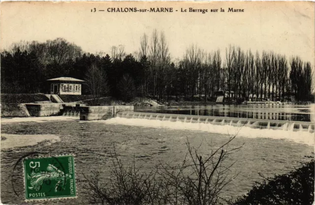 CPA AK CHALONS-sur-MARNE - Le Barrage sur la MARNE (363770)