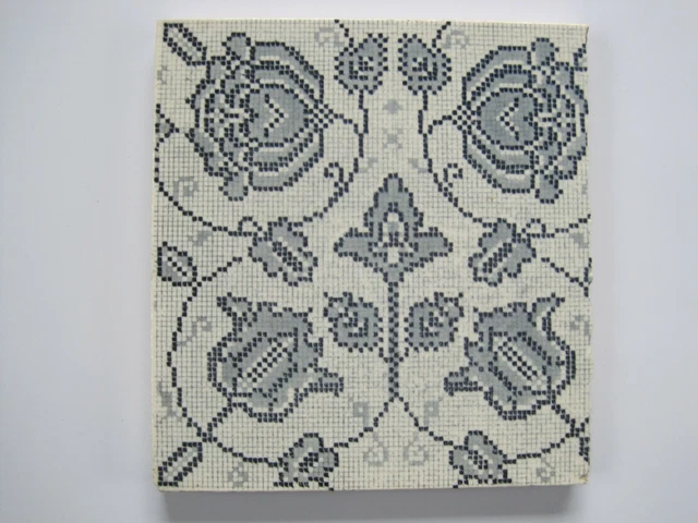 ANTIQUE VICTORIAN  AESTHETIC MOSAIC STYLE TRANSFER PRINT TILE - RHODES? c1892