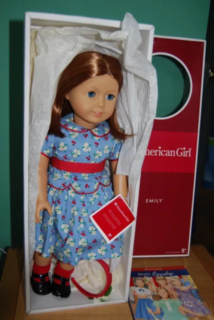 American Girl Doll EMILY with Meet Outfit in original box RETIRED & book RARE