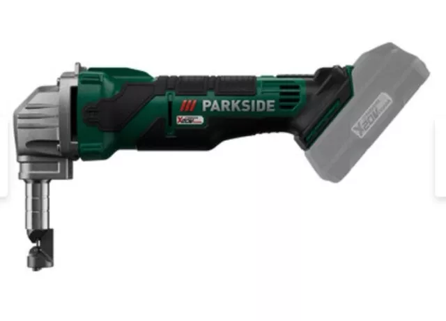 Mordisqueador inalámbrico Parkside 20V con batería de 2Ah y cargador.