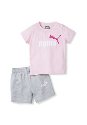 PUMA Minicats Tè & Shorts Set Rosa/Grigio 845839 16