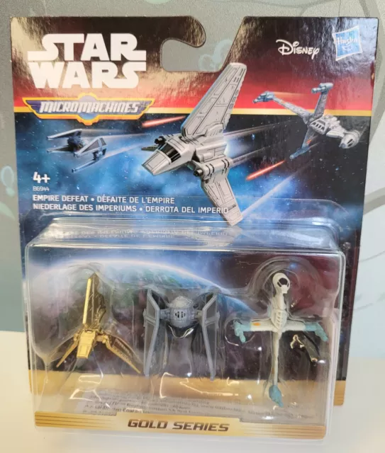 Star Wars Micro Machines GOLD SERIES 3 pack Empire Defeat- Hasbro Collectable