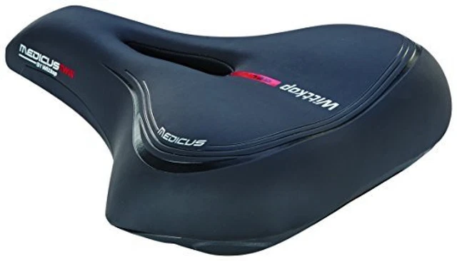 Prophete Wittkop Medicus City/Touring-FahrradSattel, Schwarz, L