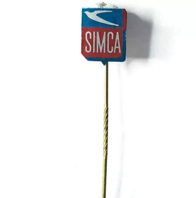 Vintage simca Cars Aluminium Stick pin Advertising badge