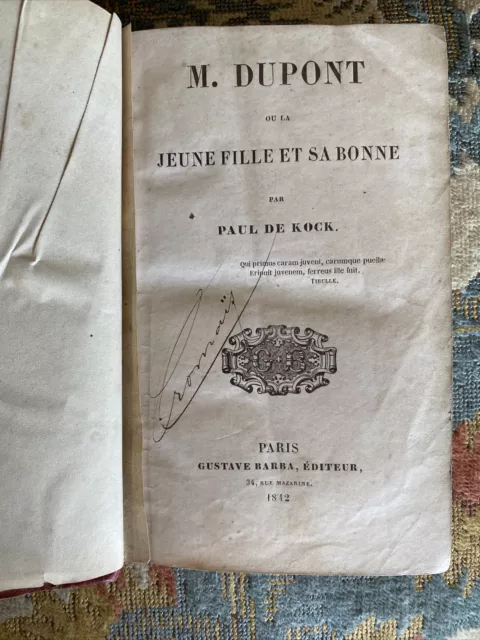 Charles Paul de Kock M. Dupont, ou La jeune fille et sa bonne 1842 EO