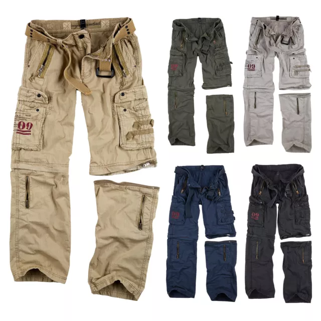 ★ SURPLUS Raw Vintage Royal OUTBACK Trousers Cargo Hose +ZIP OFF Shorts in einem