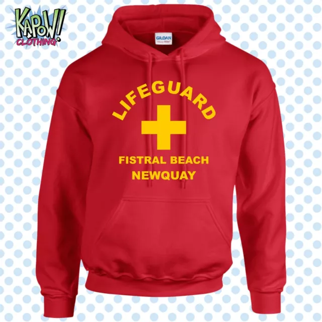 RED NEWQUAY LIFEGUARD Hoodie / Top, Size Small Adult £2.90 - PicClick UK