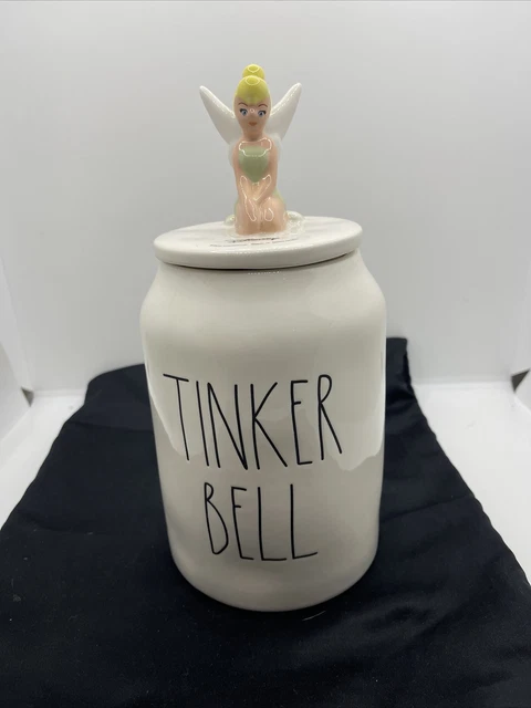 Rae Dunn Disney TINKER BELL Princess Canister with Topper