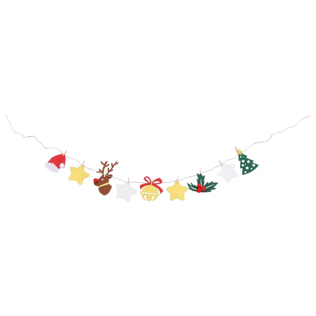 Ziehen Sie Die Flagge Gefühlt Fühlte Frohe Weihnachten Banner