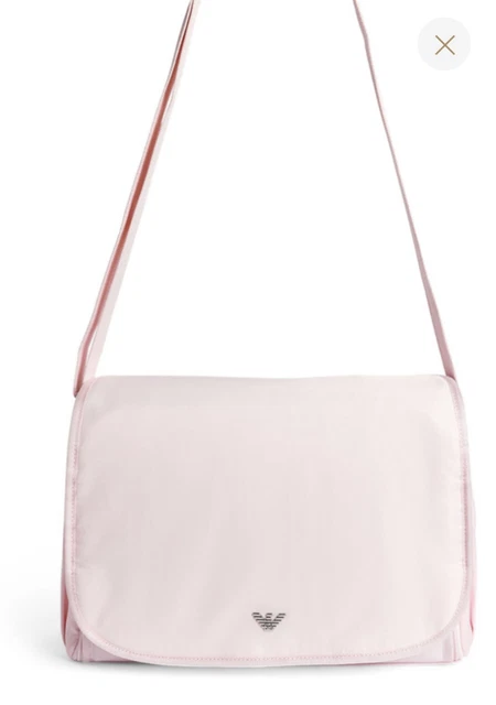 Genuine EMPORIO ARMANI KIDS CHANGING BAG SET MAT BOTTLE HOLDER BABY PINK