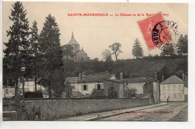 SAINT MENEHOULD - Marne - CPA 51 - the Chateau seen from the road to Vitry