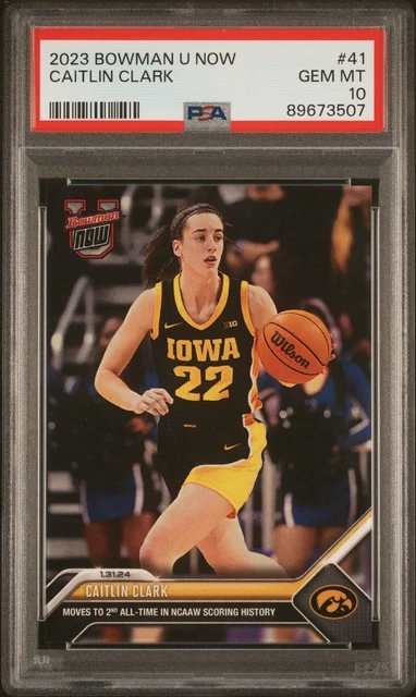 Investment Sports Card 2023 Topps Bowman U Caitlin Clark #15 Rookie Card -  Graded PSA 10 Gem Mint