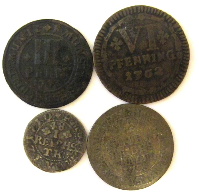 German States (Munster) 4 Coins from the 1700's