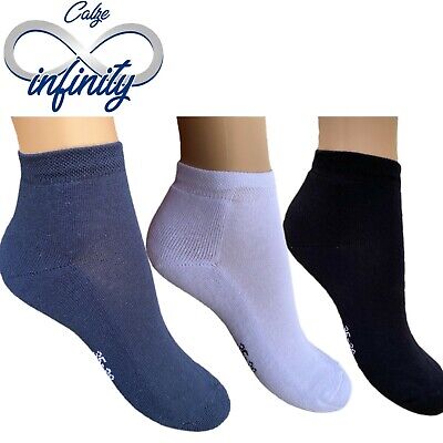 BLU 3 paia calzini corti uomo donna fantasmini pedalini in cotone calze fantasmino 