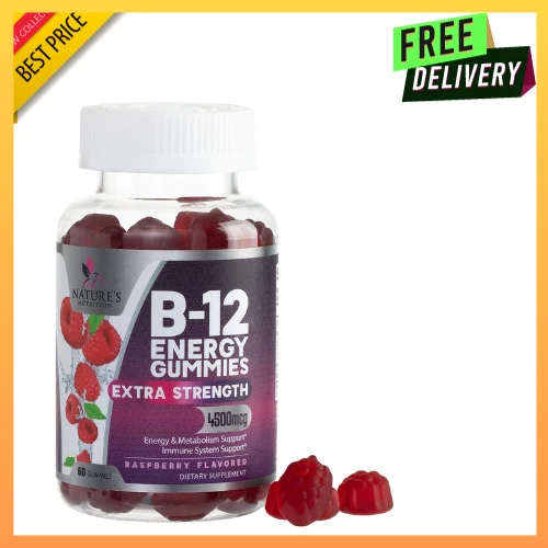 VITAMIN B12 GUMMIES 4500mcg, High Absorption Vitamin B12 Energy Gummy