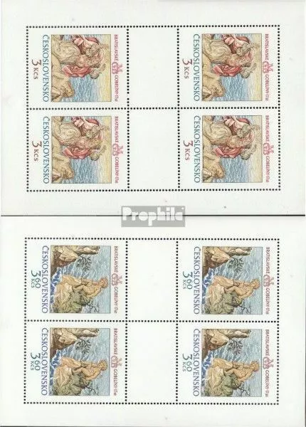 Tschechoslowakei 2319-2320 Kleinbögen (completa Edizione) postfrisch 1976 Wandte