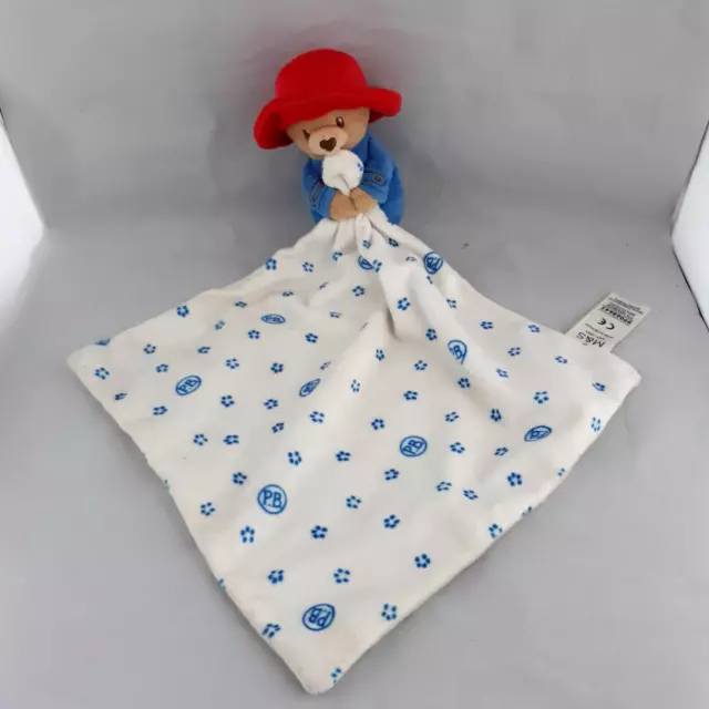 M&S Paddington Bear Comforter Baby Soft Toy Blanket Blankie Lovie