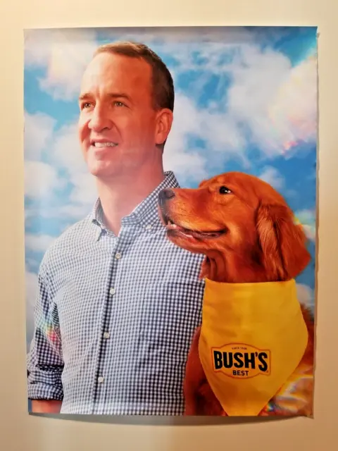NEW BUSH'S DUKE AND PEYTON MANNING LIMITED EDITION COLLECTIBLE 24" x 18" POSTER