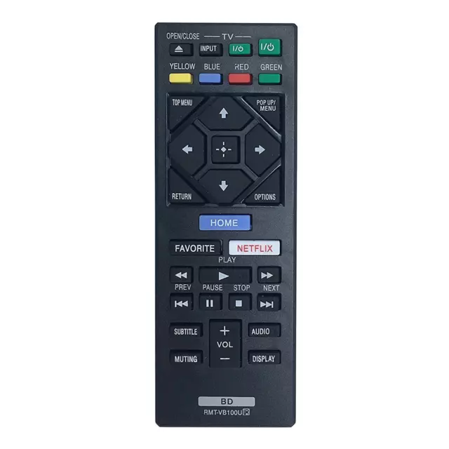 RMT-VB100U Replace Remote for Sony Blu-Ray Player UBP-X700 BDP-S6700 BDP-S6500