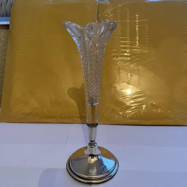 Vaso con gemme argento massiccio e vetro