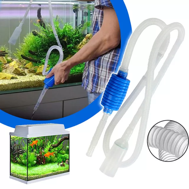 Aquarium Water Change Gravel Cleaner Vacuum Siphon Pump for Fish Tank Clean Hose