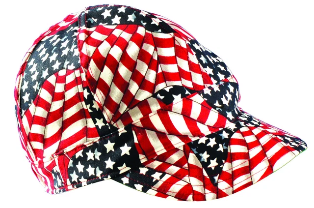 Occunomix Tuff Nougies Hard Billed Welders Cap- Wavy Flag - Tn8-Wav