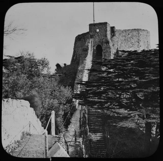 CARISBROOKE CASTLE THE KEEP NO2 ISLE OF WIGHT C1895 FOTO Magic Latern Rutsche