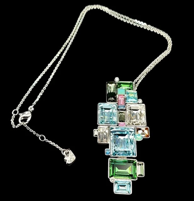 °♡ Collana Ciondolo Originale Cristallo Swarovski ♡° Firmata Cigno & Scatola Inc ♡°