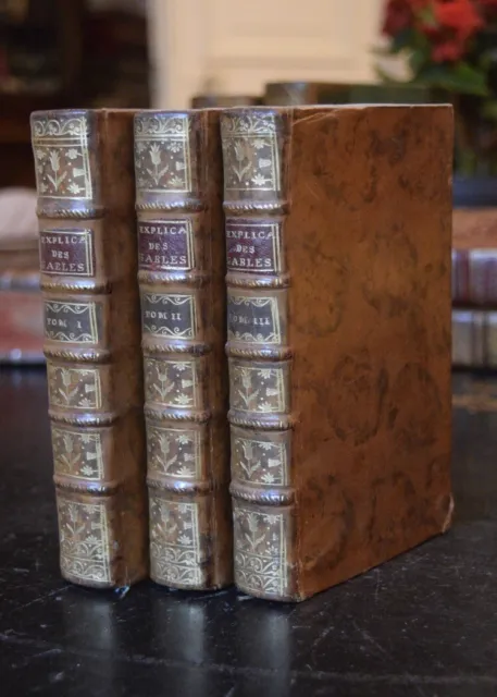Explication historique des fables - Abbé Banier - 1742 - 3 vol.