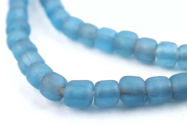 Light Blue Java Glass Beads 5mm Indonesia Round 25 Inch Strand