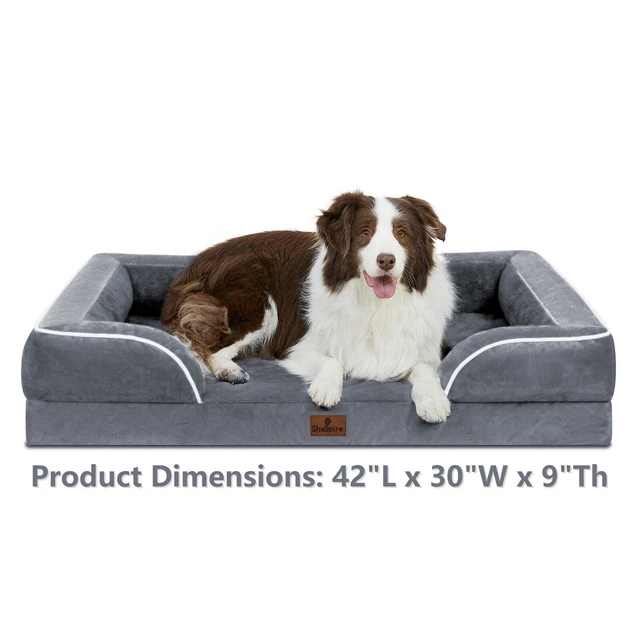 Large Dog Bed Orthopedic Memory Foam Waterproof Pet Sofa Removable Bolster Cover