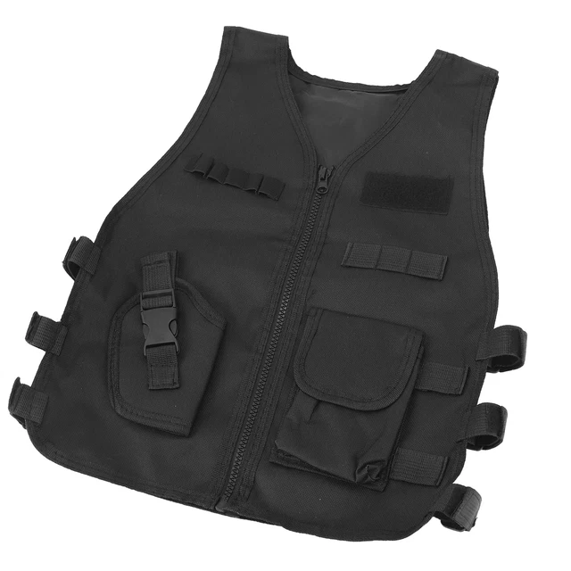 (L)Kids Military Vest Adjustable Kids Shooting Vest 600D Oxford Fabric