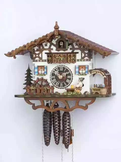 Reloj de cuco alemán de jardín de cerveza de 1 día de Hones