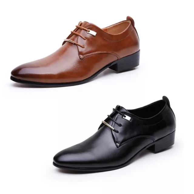 Mens Lace Up Formal Leather Lined Classic Brogue Dress Oxfords Shoes Fashion