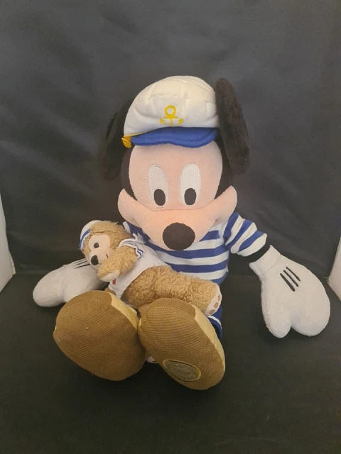 Disney Store Captain Mickey Mouse Sailor And Duffy Bear Plush, Soft Toy Stamped