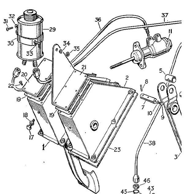 LAND ROVER S2/2A ReservoirBrake Master Cylinder pipe, 504106 £9.25
