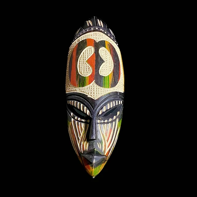African masks antiques tribal Face Carved wooden art masks Ghana Mask-7919