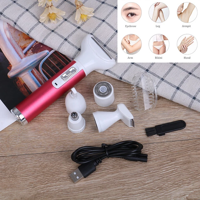 5 in 1 Women Shaver Painless Hair Removal Epilator Shaving Machine Face Bear WS