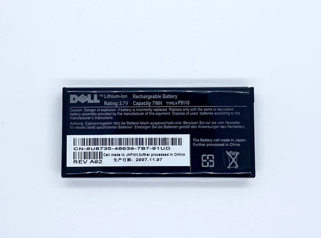 DELL P9110 LITHIUM-ION Rechargeable Battery Pack 3.7V 7WH 0U8735 U8735 ...