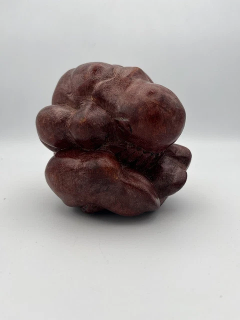 Vintage Wood Carved Yogi Man Weeping Buddha Figure