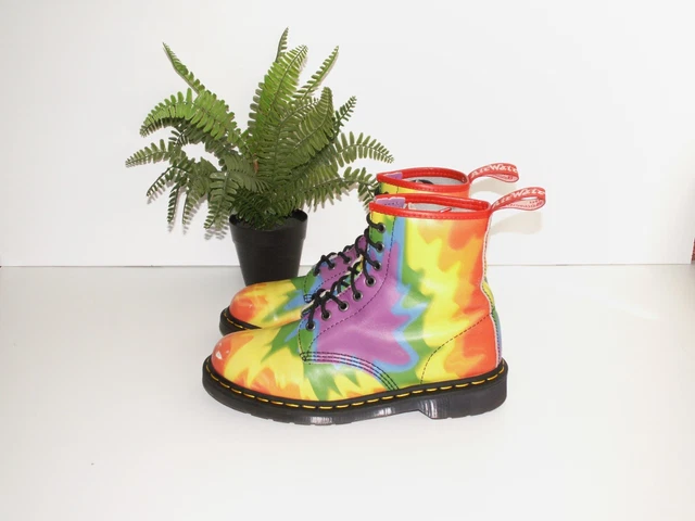 Tie Dye Dr Martens 1460 Rainbow MARTENS 1460 RAINBOW PRIDE Leather
