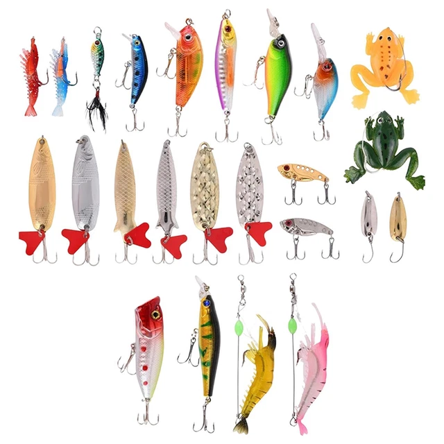 Ensemble de Leurres de Pêche Flottants 3D Réalistes avec 3 Hameçons