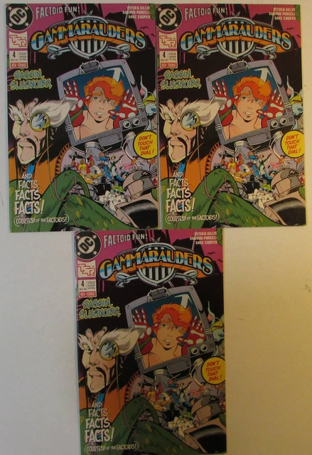 Gammarauders Lot of 3 #4 x3 DC Comics (1989) 1st Print Comic Books