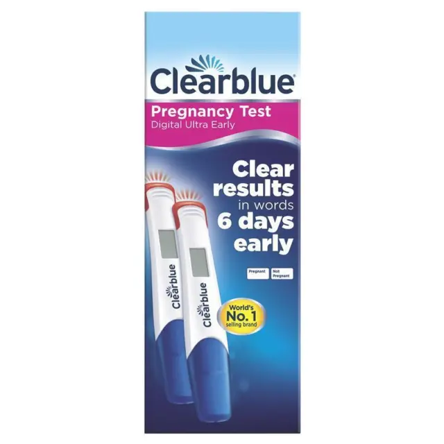 Clearblue  Digital Ultra Early Pregnancy Test 2 PACK - Test 6 days Early