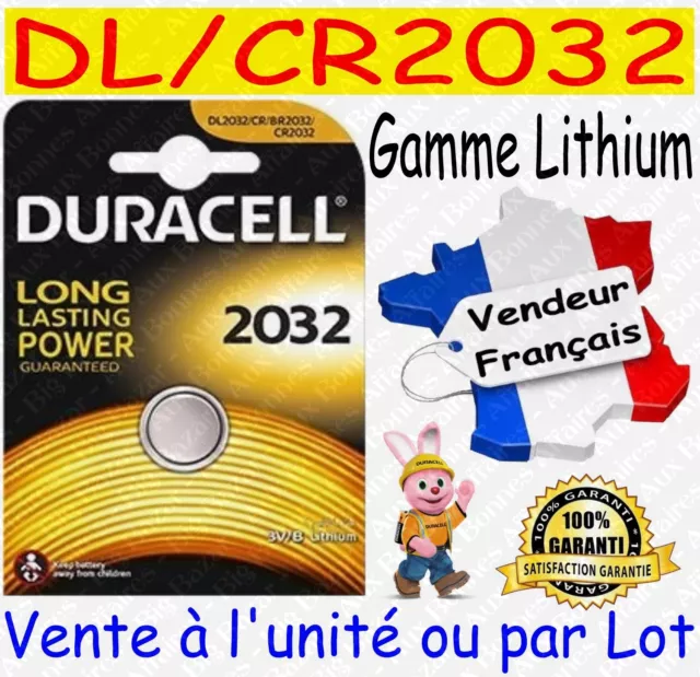 Piles boutons CR2032 DURACELL - Dispo aussi : CR2025 CR2016 CR1220 CR2430 CR2450