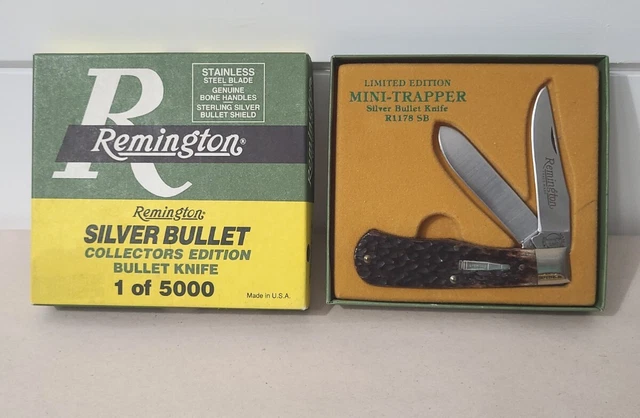 Remington R1178SB Silver Bullet Knife NOS 1991 LTD 159 of 5000 Sterling Inlay