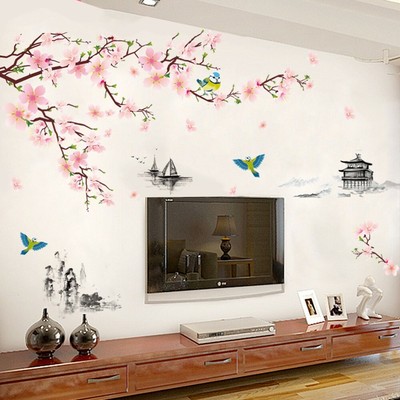 SOIMISS Adesivi Murali Girasole Fai da Te Decalcomanie Pavimento Decalcomanie Piante da Fiore Margherita Adesivi per Bambini Camera dei Bambini Decor Giallo 