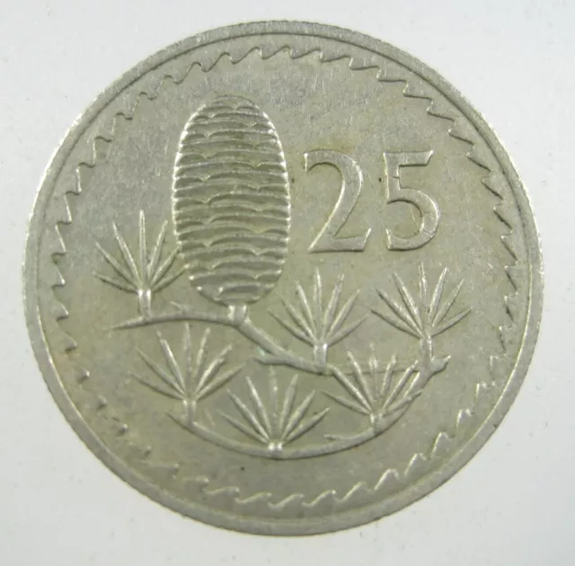 Cyprus 25 Mils 1968 Sharp 14# Money Coin